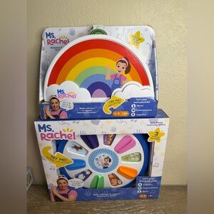 Ms. Rachel -  Spin Along Learning Wheel Blue & Rainbow Color Sort